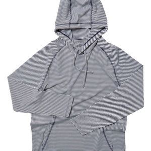 SEERSUCKER REC HOODIE Navy/White, L